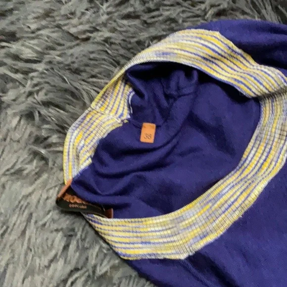 Missoni Cashmere Blend Royal Blue and Cream Crew Neck Sweater EU Size 38 - Picture 8 of 10